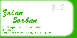zalan sorban business card